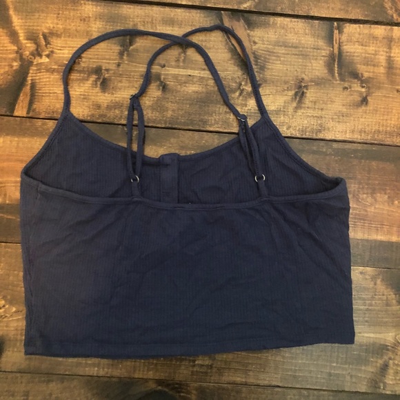 Navy crop top - Picture 2 of 3